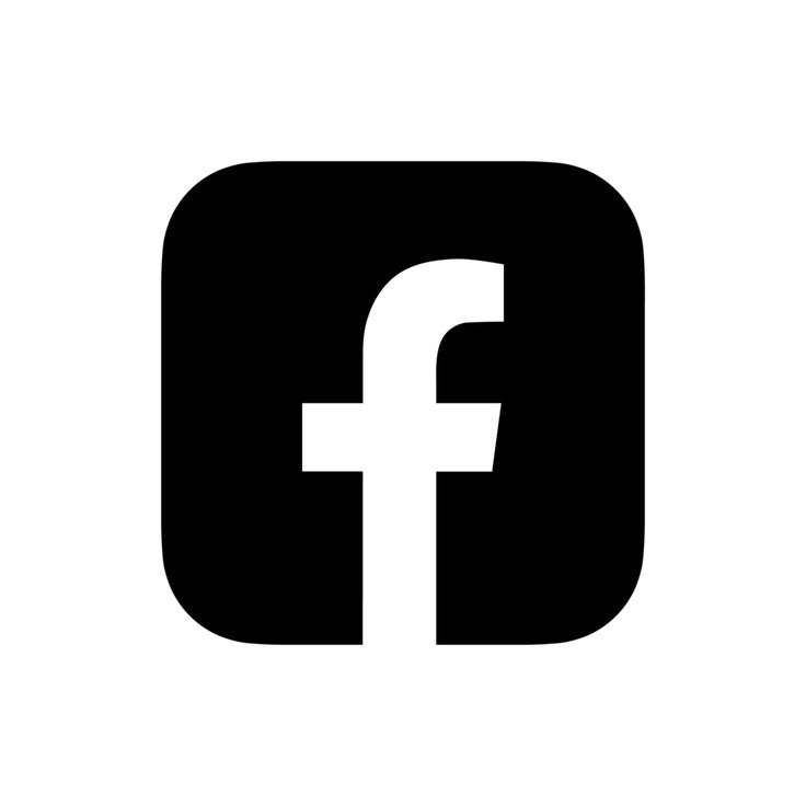 Icone de Facebook en noir et blanc